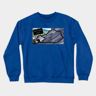 Outline of Kentucky with Coal and Heavy Equipment Crewneck Sweatshirt